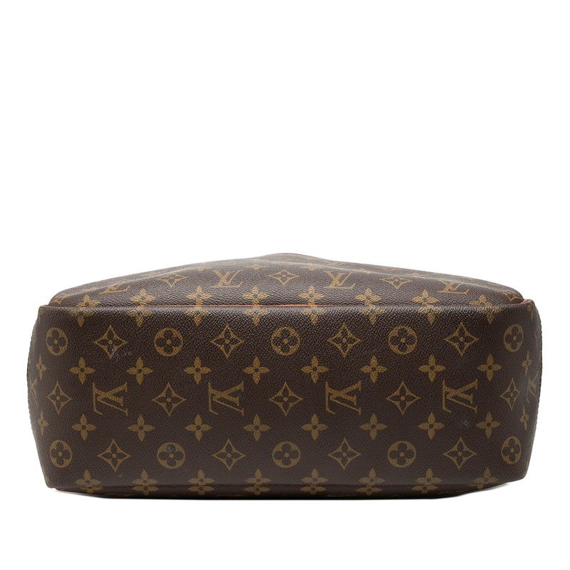 Louis Vuitton Monogram Deauville Handbag Brown Leather — view 3
