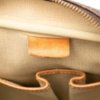 Louis Vuitton Monogram Deauville Handbag Brown Leather — view 6