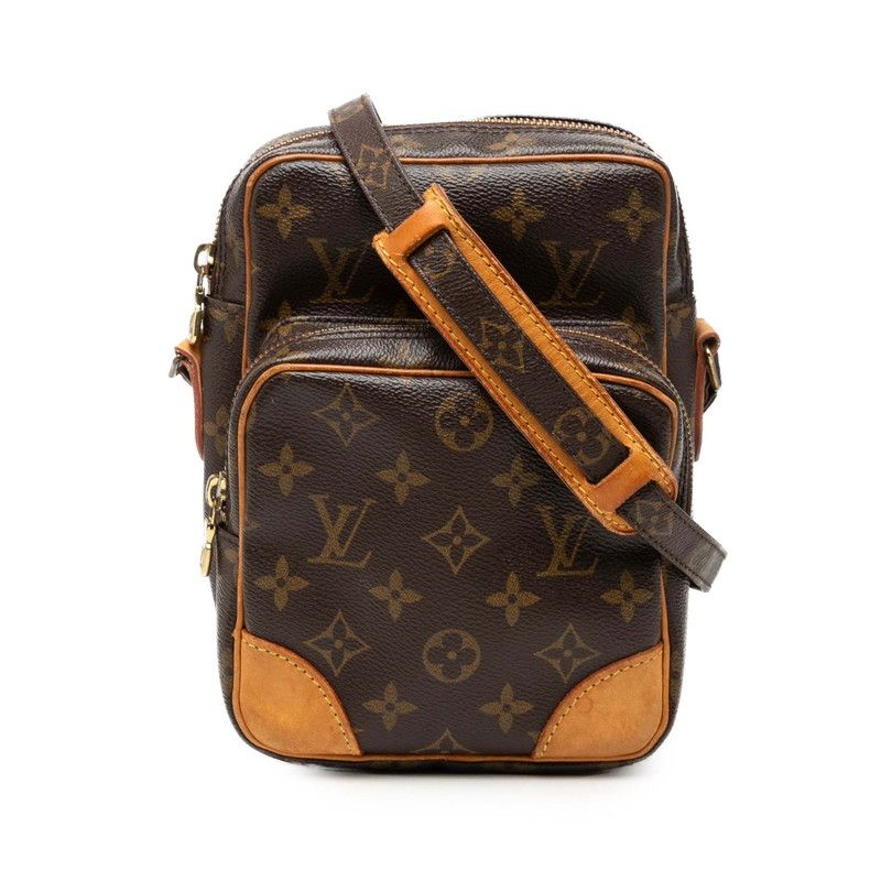 Louis Vuitton Monogram Amazon Crossbody Shoulder Bag Brown Leather