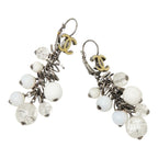 Chanel CC Logo Earrings Silver Yellow Metal — view 2