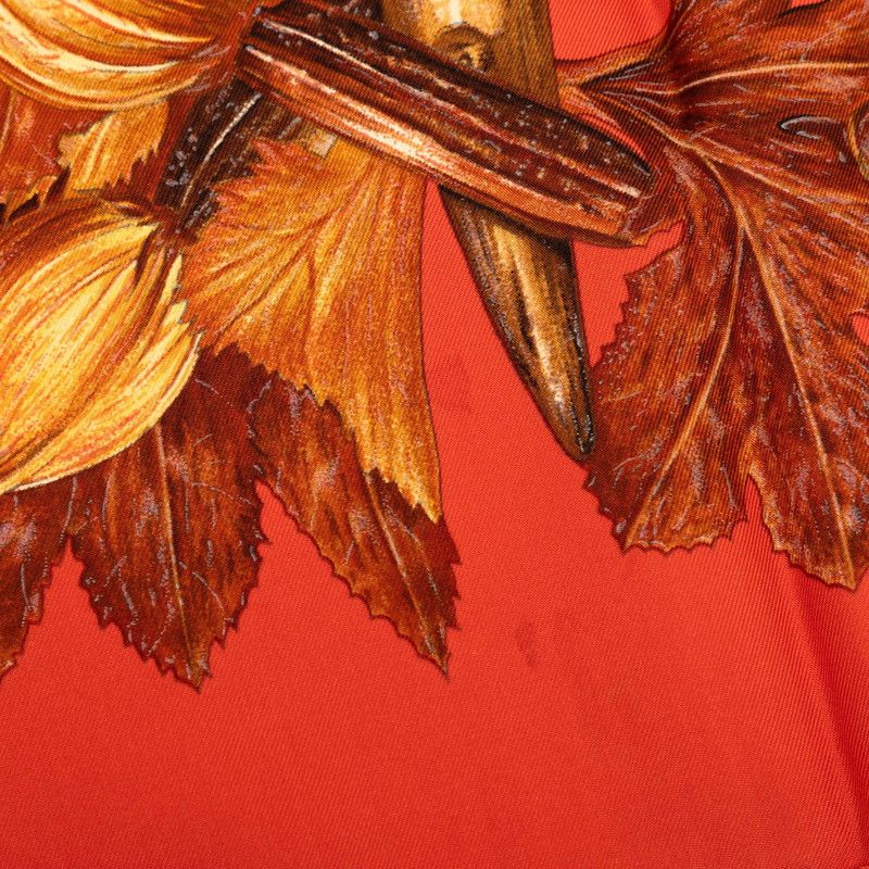 Hermes Carre 90 Citrouilles Et Coloquintes Pumpkin and Colocinto Scarf Large — view 9