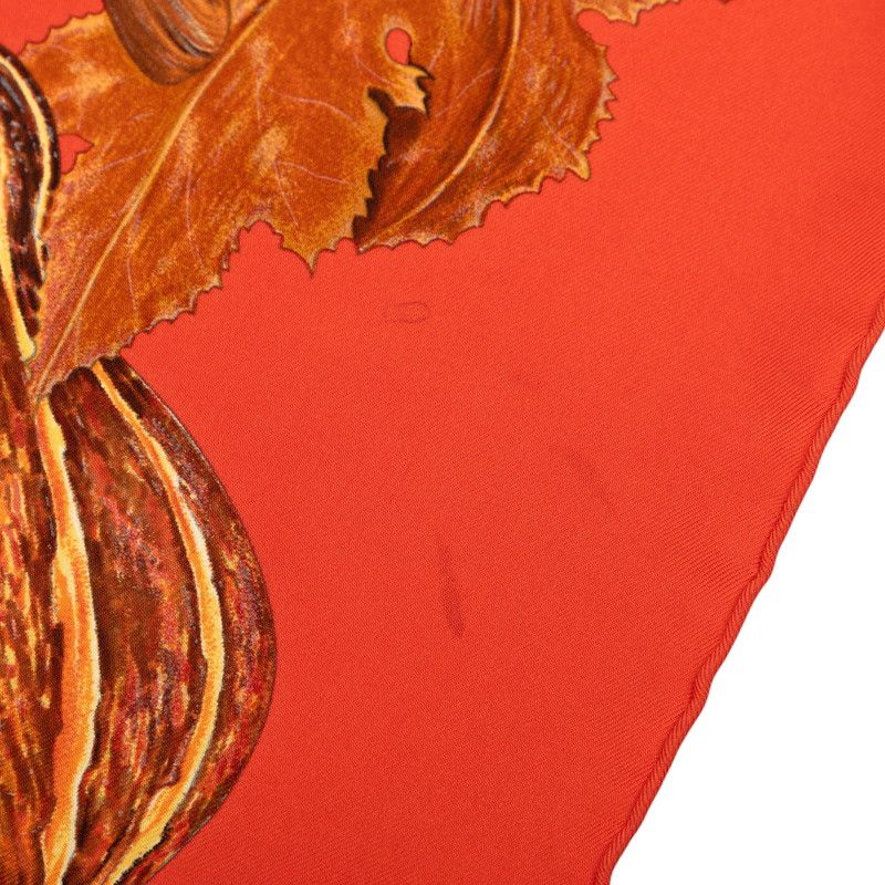 Hermes Carre 90 Citrouilles Et Coloquintes Pumpkin and Colocinto Scarf Large — view 7