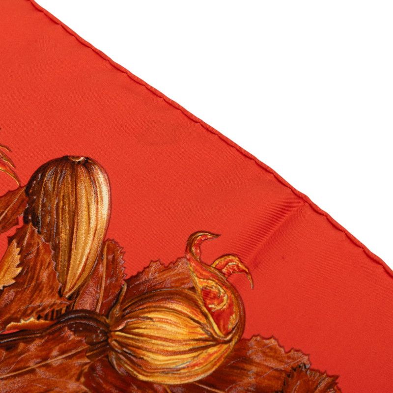 Hermes Carre 90 Citrouilles Et Coloquintes Pumpkin and Colocinto Scarf Large — view 8
