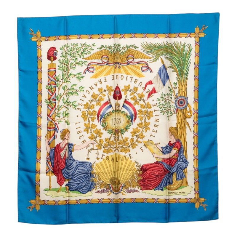 Hermes Carre 90 Liberte Egalite Fraternite Republique Francaise French Revolutio