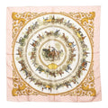 Hermes Carre 90 la Promenade de Longchamps Walk to Long Chien Scarf Large Pink