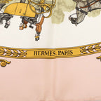 Hermes Carre 90 la Promenade de Longchamps Walk to Long Chien Scarf Large Pink — view 7