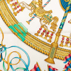 Hermes Carre 90 Luna Park Amusement Scarf Large Red Silk — view 7