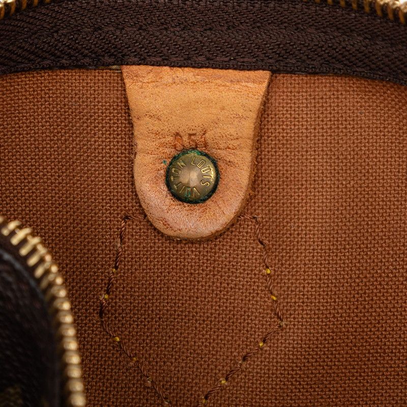 Louis Vuitton Monogram Speedy 25 Mini Boston Bag Brown Leather — view 8