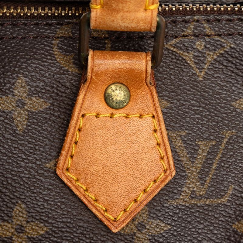 Louis Vuitton Monogram Speedy 25 Mini Boston Bag Brown Leather — view 5