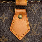 Louis Vuitton Monogram Speedy 25 Mini Boston Bag Brown Leather — view 5