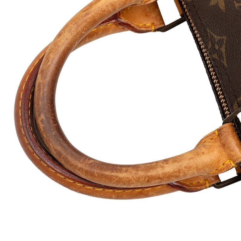 Louis Vuitton Monogram Speedy 25 Mini Boston Bag Brown Leather — view 6