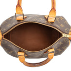 Louis Vuitton Monogram Speedy 25 Mini Boston Bag Brown Leather — view 7