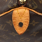 Louis Vuitton Monogram Speedy 25 Mini Boston Bag Brown Leather — view 4