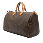 Louis Vuitton Monogram Speedy 40 Boston Bag Brown Leather — view 2