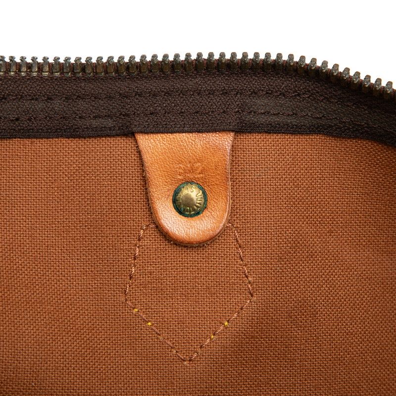 Louis Vuitton Monogram Speedy 40 Boston Bag Brown Leather — view 5