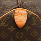 Louis Vuitton Monogram Speedy 40 Boston Bag Brown Leather — view 6