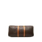 Louis Vuitton Monogram Keepall 60 Boston Bag Brown Leather — view 3