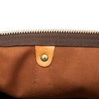 Louis Vuitton Monogram Keepall 60 Boston Bag Brown Leather — view 5