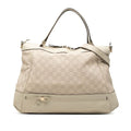 Gucci Guccissima Interlocking Mayfair Tote Shoulder Bag 2-Way Beige Leather