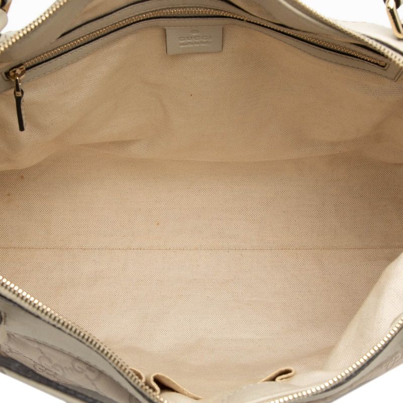 Gucci Guccissima Interlocking Mayfair Tote Shoulder Bag 2-Way Beige Leather — view 4