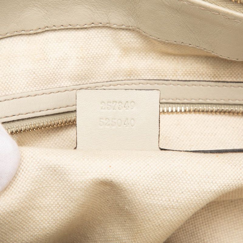 Gucci Guccissima Interlocking Mayfair Tote Shoulder Bag 2-Way Beige Leather — view 5