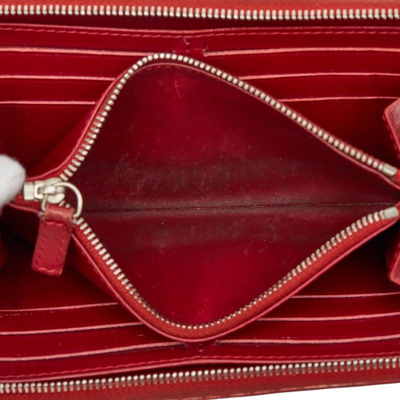 Celine Zip Around Wallet Red Leather — view 7