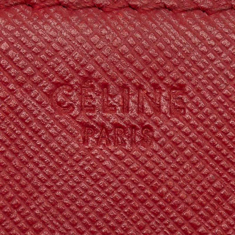Celine Zip Around Wallet Red Leather — view 8
