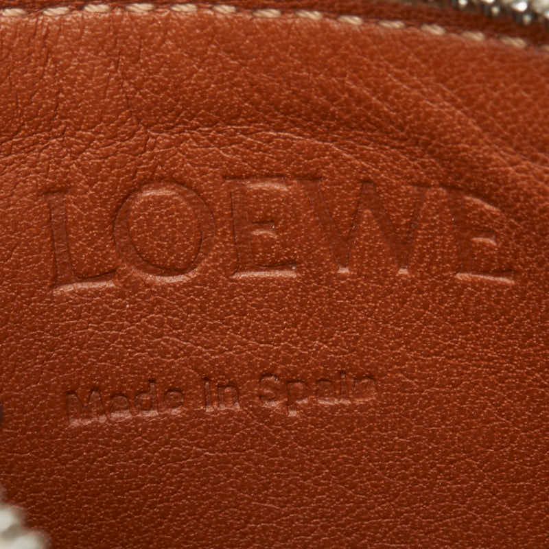 Loewe Anagram Coin Case Card Beige Brown Leather — view 7
