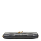 Saint Laurent Monogram YSL Logo Zip Around Wallet Black Leather — view 3