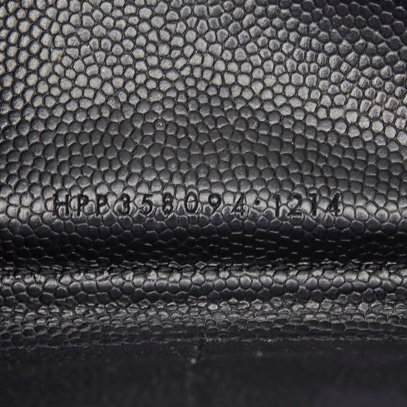 Saint Laurent Monogram YSL Logo Zip Around Wallet Black Leather — view 8