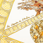 Hermes Carre 90 les Legendes de L'arbre Wood Legend Scarf Large Yellow Multicolo — view 3