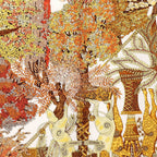 Hermes Carre 90 les Legendes de L'arbre Wood Legend Scarf Large Yellow Multicolo — view 4