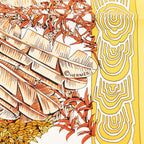 Hermes Carre 90 les Legendes de L'arbre Wood Legend Scarf Large Yellow Multicolo — view 5