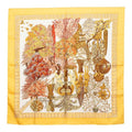 Hermes Carre 90 les Legendes de L'arbre Wood Legend Scarf Large Yellow Multicolo
