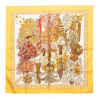 Hermes Carre 90 les Legendes de L'arbre Wood Legend Scarf Large Yellow Multicolo