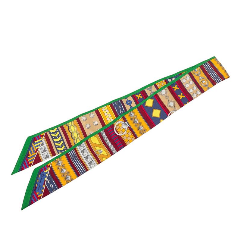 Hermes Twill Colliers de Chiens Collier de Chien Scarf Multicolor Silk