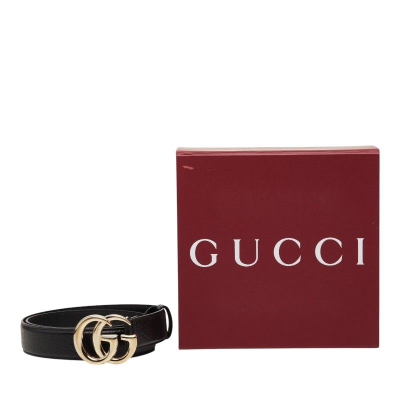 Gucci Double Buckle Belt 75 30 Black Leather — view 6