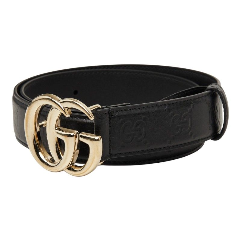 Gucci Double Buckle Belt 75 30 Black Leather — view 2