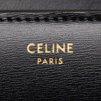 Celine Triomphe Compact Wallet Trifold Black Leather — view 8