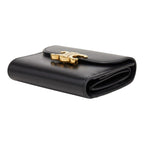 Celine Triomphe Compact Wallet Trifold Black Leather — view 4