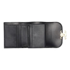 Celine Triomphe Compact Wallet Trifold Black Leather — view 6