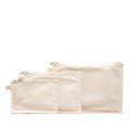 Hermes Bora Pouch Set Clutch Ivory Cotton