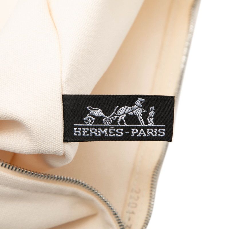 Hermes Bora Pouch Set Clutch Ivory Cotton — view 6