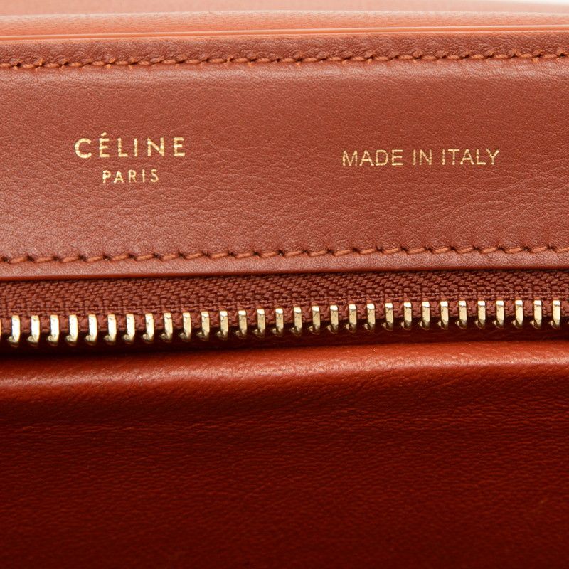 Celine Trapeze 2-Way Shoulder Bag Black Brown Leather — view 7