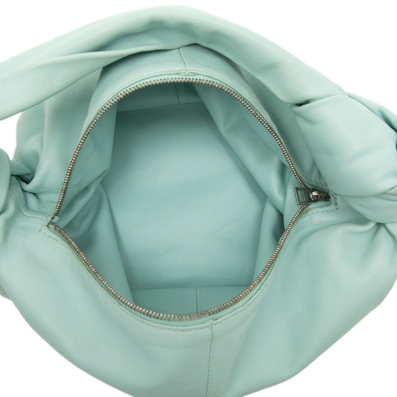 Bottega Veneta Double Knot Mini Handbag Blue Leather — view 4
