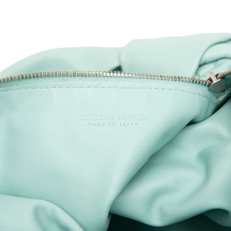Bottega Veneta Double Knot Mini Handbag Blue Leather — view 5
