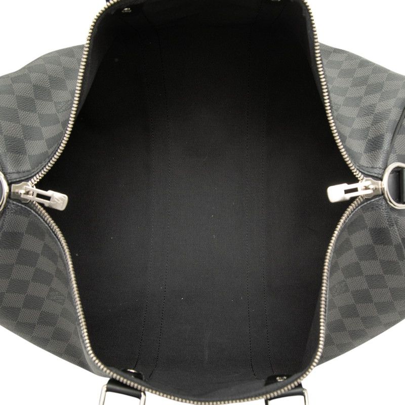 Louis Vuitton Damier Graphite Keepall Bandouliere 45 Boston Bag 2-Way Black — view 4