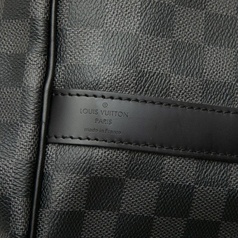 Louis Vuitton Damier Graphite Keepall Bandouliere 45 Boston Bag 2-Way Black — view 5