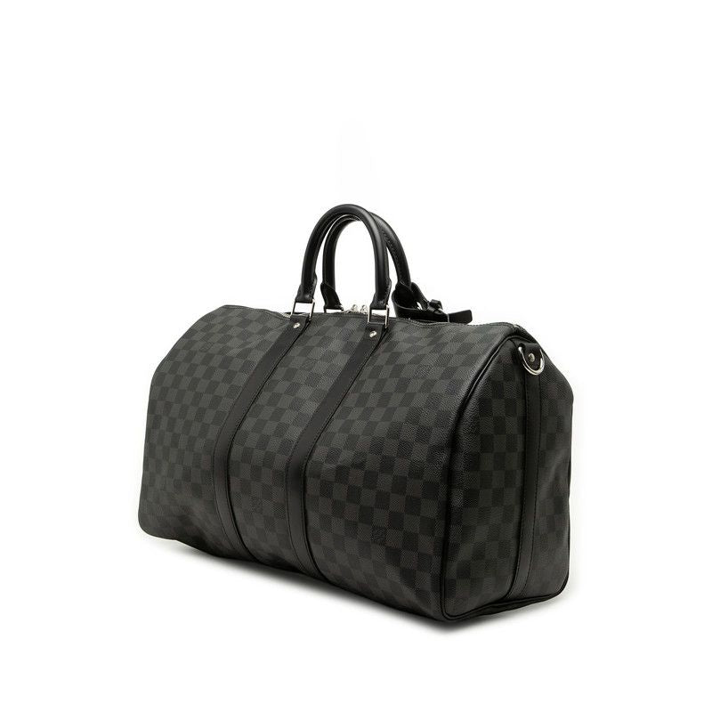 Louis Vuitton Damier Graphite Keepall Bandouliere 45 Boston Bag 2-Way Black — view 2