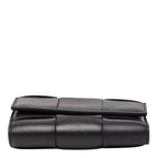 Bottega Veneta Maxi Intrecciato Cassette Trifold Wallet Black Leather — view 3